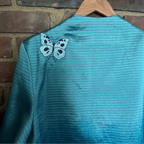 IC Connie K Jacket Single Button Blue Ombré Wearable Art XXL -50 Chest - Picture 7 of 8